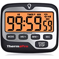 Los mejores  - ThermoPro TM01 Temporizador de Cocina Digital con Cuenta Regresiva y Cronómetro Reloj Temporizador Magnético con Alarma…